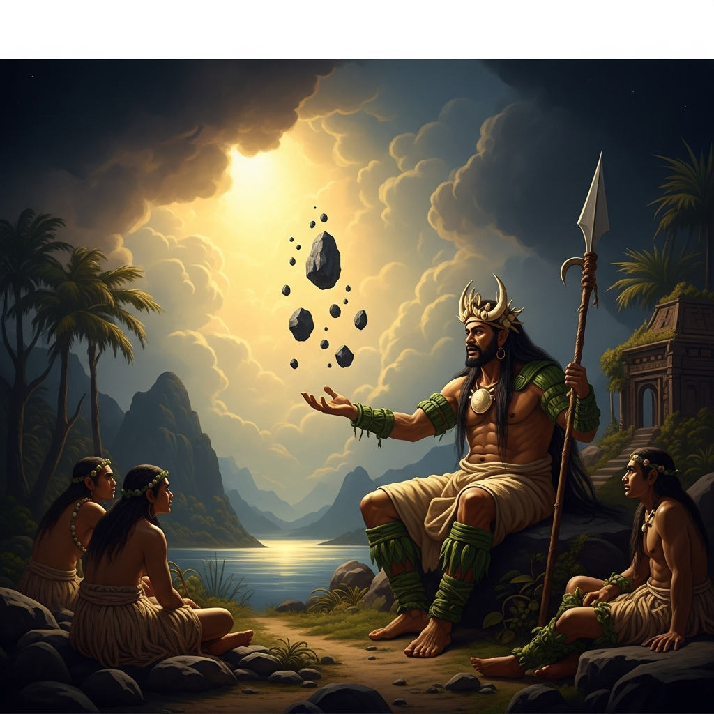 Tagaloa Flings the Islands from His Hand