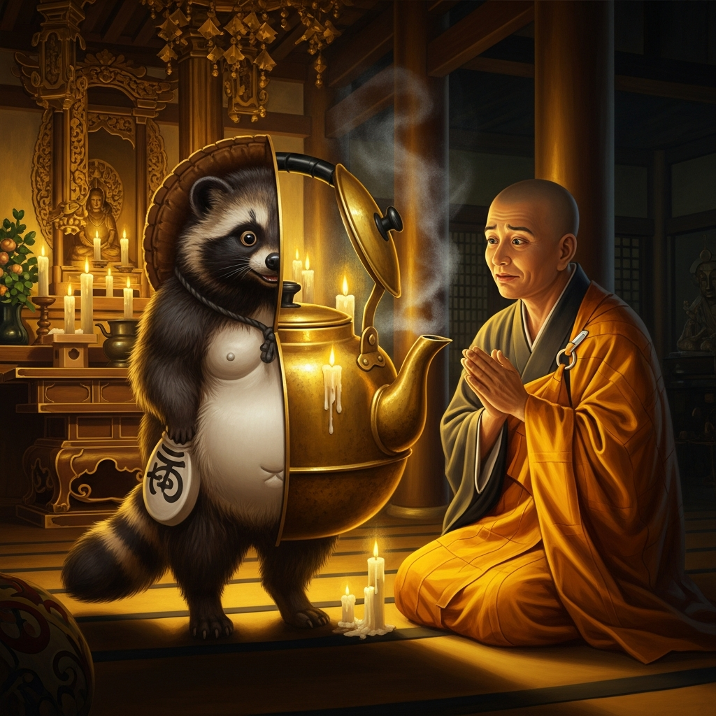 The Tanuki of Morinji Temple: A Tea-Kettle with Legs