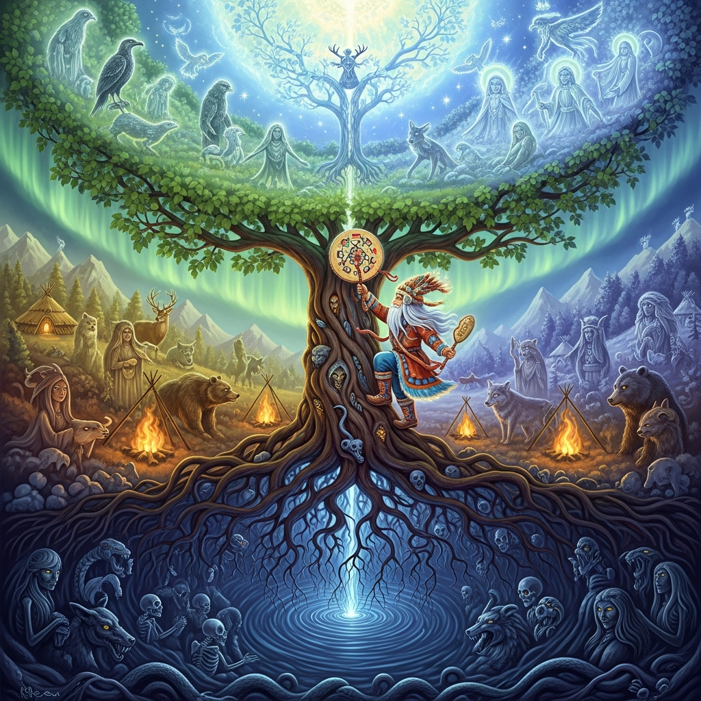 The Three Worlds of the Shaman's Cosmos