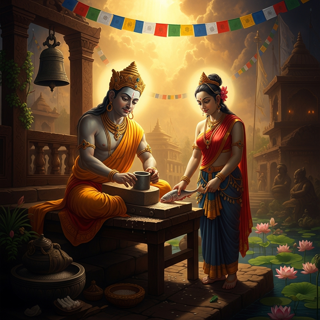 Tilopa Grinding Fish: The Hidden Teacher