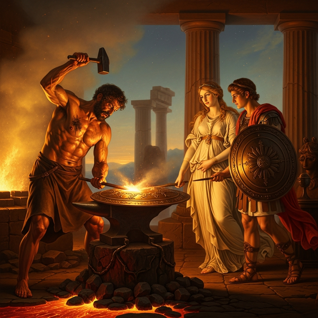 Vulcan Forges Aeneas' Shield