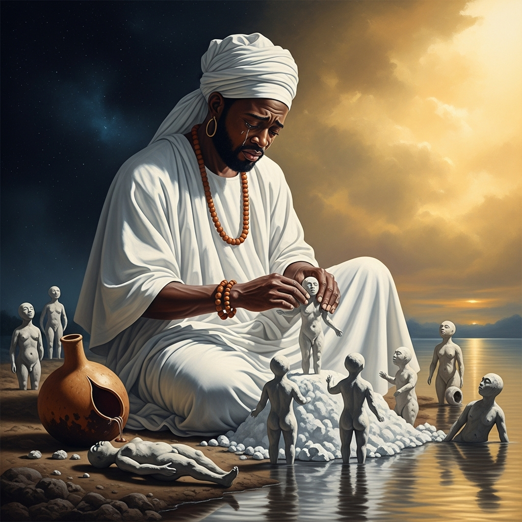 Obatala Sculpts Humans from White Clay